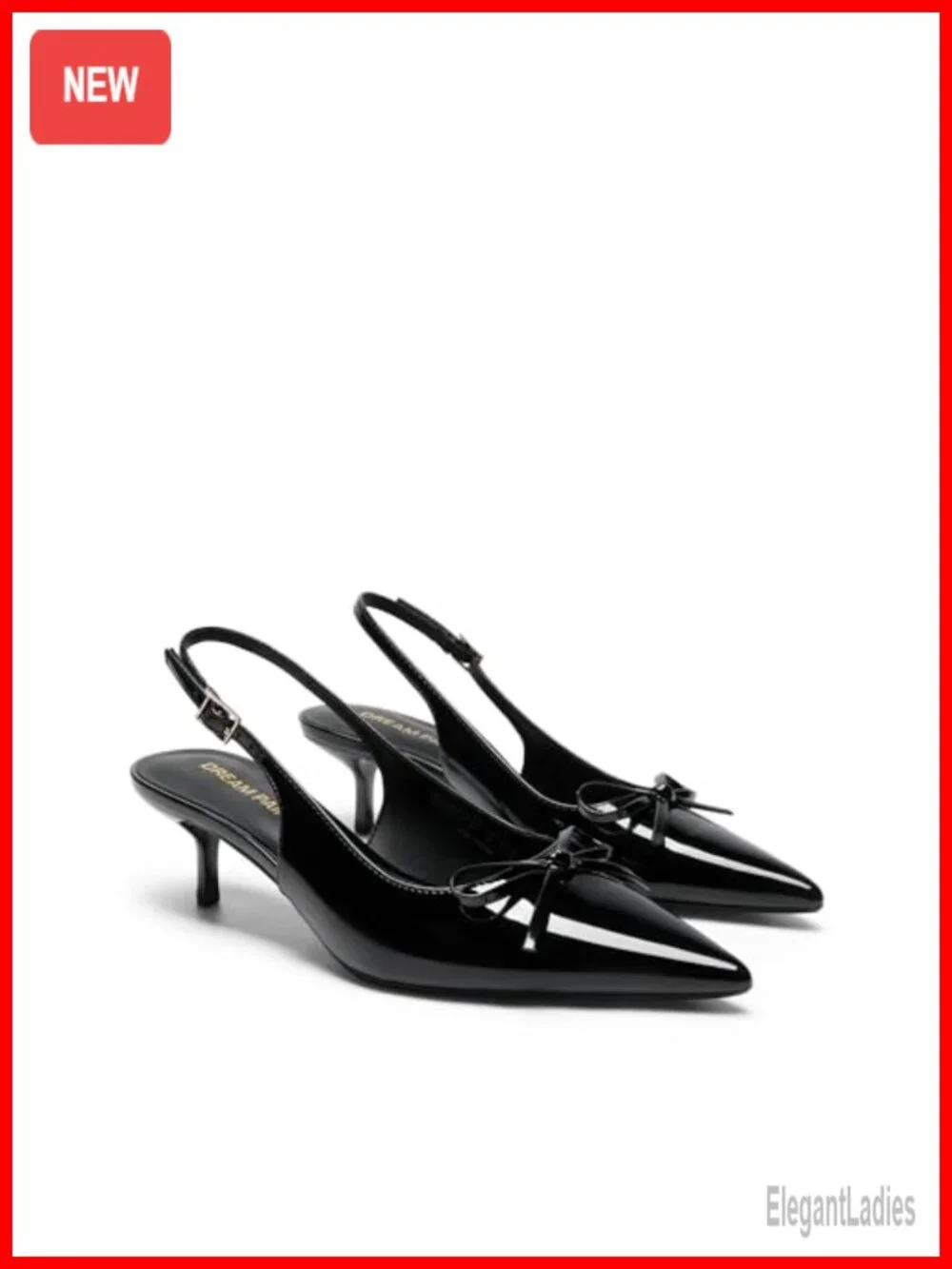 Slingback Kitten Heels, Pointed Toe Bow Dress Shoes, Comfortable Wedding Pumps